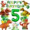 XXL Dino Geburtstag Deko 5 Jahre,Bluelves Dinosaurier Geburtstagsdeko Jungen 5 Jahre,Grüner Luftballons Dino,Dschungel Folienballon Zahlenballon 5 für Dinosaurier Party Kindergeburtstag