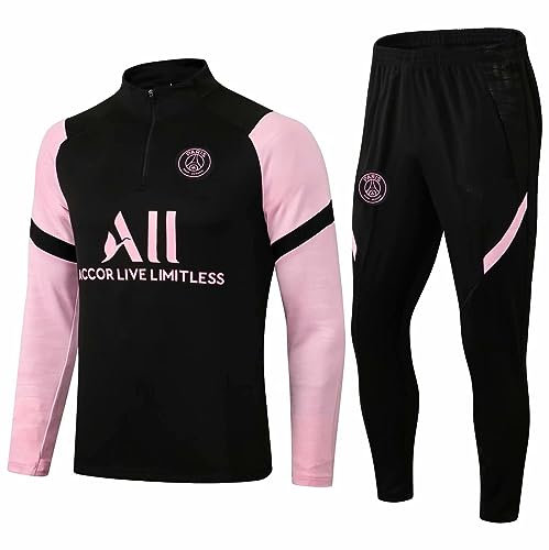 Paris Football Survêtement Sport Manches Longues Club De Football Homme, Survêtement Course Football, Sport Respirant Entraînement Fitness, Jogging, Survêtement, Survêtement, Pink-L