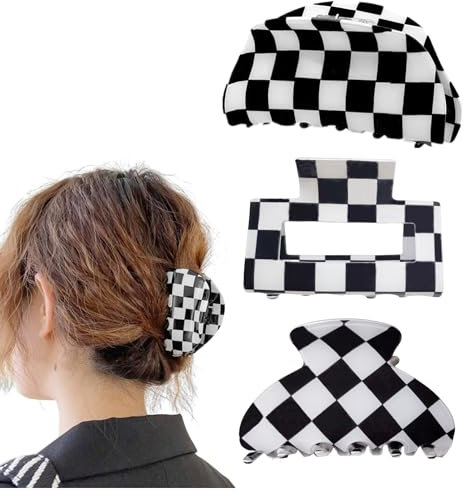 Lot De 3 Petite Pinces À Cheveux Pour Femmes Antidérapante Pince À Griffes Cheveux Moyenne, Pince Crabe Cheveux Plastique Pour Femmes Filles