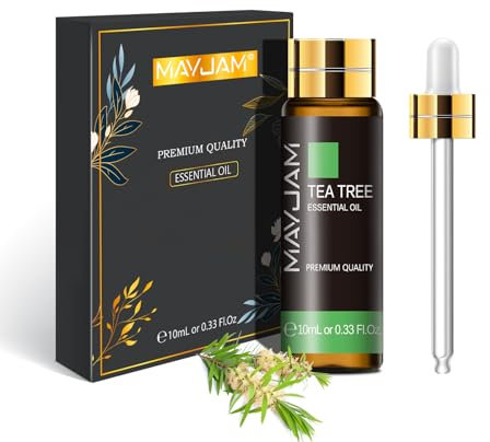 MAYJAM Aceite Esencial de Árbol de Té 10ml, Aceite de Árbol de Té para Difusor, Humidificador, Bricolaje, Hogar, Armarios
