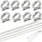 WKxinxuan BTS Ring BTS Kette, 8pcs BTS Schmuck Set, Exquisites Silber Ring Männer Frauen, BTS Schmuck Mädchen,für Frauen Ring Geschenk Freundschaftskette