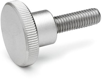 Ganter Normelemente | Hohe Rändelschrauben - DIN 464-M10-40-NI | Gewinde M10 | Gewindelänge: 40mm | Edelstahl NI | 1 Stück