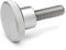 Ganter Normelemente | Hohe Rändelschrauben - DIN 464-M10-40-NI | Gewinde M10 | Gewindelänge: 40mm | Edelstahl NI | 1 Stück