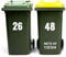 Papa Prints Personalised Bin Numbers (17 cm) - Waterproof Stickers for Wheelie Bins