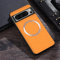 FIFTHAVE Magnetic Mobile Phone Case Google Pixel 8 Case Compatible with MagSafe, Hard Case Protective Case Google 8 Hard PC Case Slim Matte Cover Thin Soft TPU Scratch-Resistant Bumper 6.3 Inch Orange