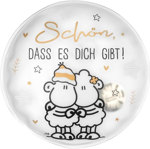 Sheepworld Handwärmer Motiv Gibt | Durchmesser 9 cm, runder Handwärmer in Geschenkbox | Geschenk Winter, Weihnachten | 51148