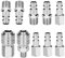 10PCS Air Line Connector Euro Airline Hose Compressor Fittings 1/4 BSP Air Coupler and Plug Kit Airline Thread Hose Connector Fittings Set Couplings Connector Male Female (STYLE2)