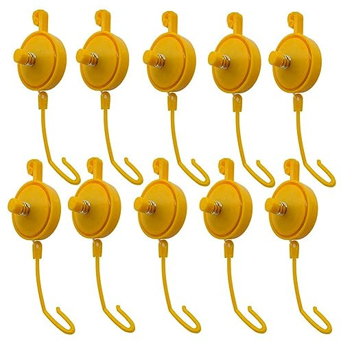 Wisyurt Plant Yoyo Grow Hanger with Stopper Plant Yoyo Hangers Retractable Plant Hanger (Pack of 15)