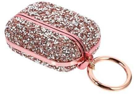 Hoement 2piezas Funda De Rhinestone para Auriculares Inalámbricos Estuche Protector Elegante y Resistente Arañazos Instalación y Diseño Compatible