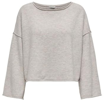 Jacqueline De Yong Damen Jdyrue Life L/S Boat Neck KNT Noos Pullover, Chateau Gray, S EU