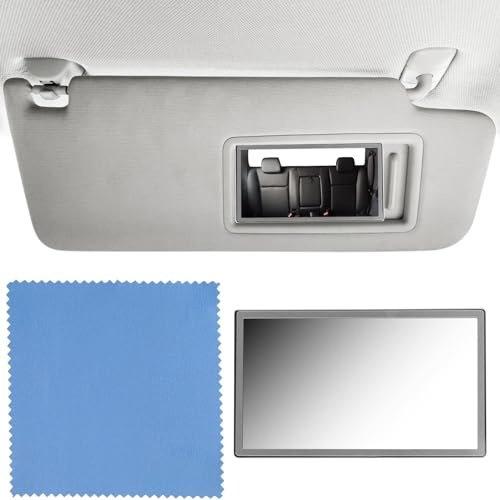 REBECASKYENS Auto Makeup Spiegel, Auto Sonnenblende Spiegel, Kosmetikspiegel Sonnenblende, Selbstklebender Makeup 110x60mm, sitzlehne