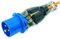 Adattatore da spina schuko 16A a spina industriale 230V 2P, IP44, senza contatto di terra, ideale per il collegamento di elettroutensili a prese industriali