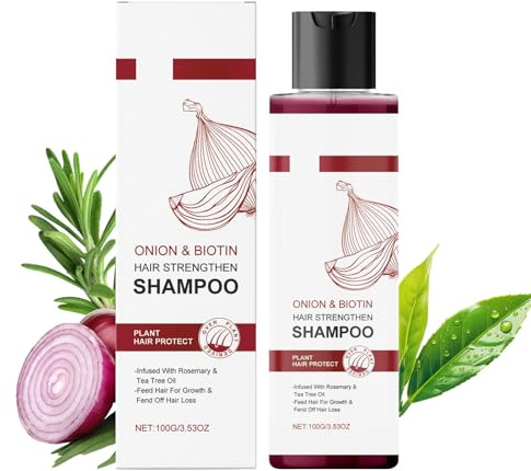 Zwiebelöl Shampoo, 100g Zwiebel Biotin Haarwachstum Shampoo, Natürliche Rosmarin Shampoos Mit Zwiebelnextrakt, Tiefe Reinigungszwiebeln Rosmarin Haarwachstum Shampoos, Für Alle Haartypen