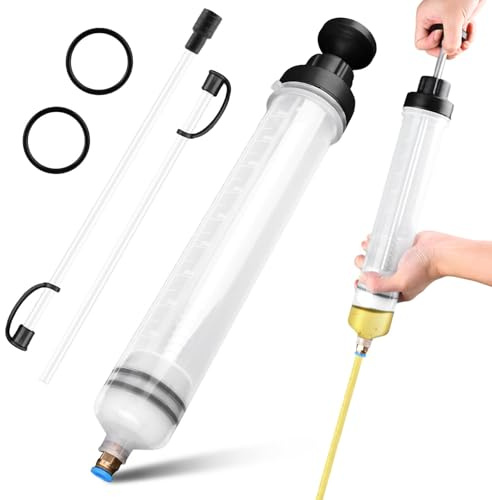 500CC Oil Suction Pump, Automotive Fluid Extractor Pump Manual Fuel Suction & Filler, Brake Fluid Change Evacuator, Car Vacuum Fuel Transfer for Extraction and Filling