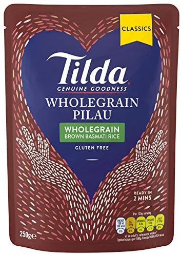 Tilda Steamed Basmati Wholegrain Pilau Rice 250 g (Pack of 6) packaging may vary