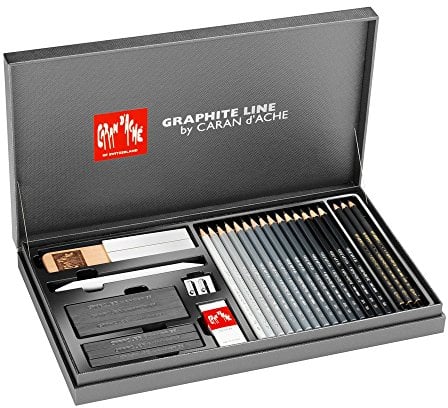 Caran d'Ache Graphite Line Set de 25 pièces, couleur merh