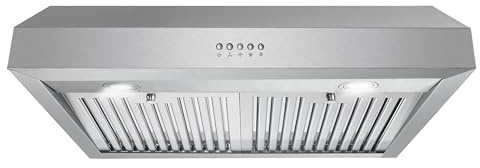 COSMO UC30 29.5 in. Ducted Under Cabinet Range Hood, Kitchen Over Stove Vent, 3-Speed Fan, Permanent Filters, LED Lights in Stainless Steel, 30 inch