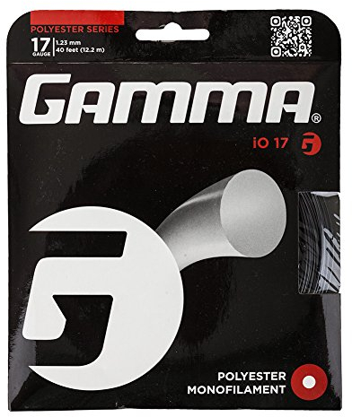 Gamma Tennissaite iO 17 schwarz (1,23 mm) 12,2 m Set, S