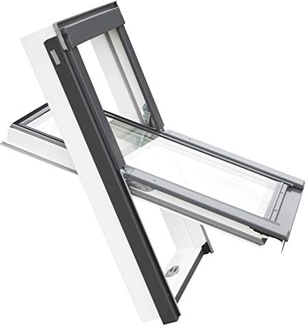 Balio Dachfenster Kunststoff incl. Universal - Eindeckrahmen 0-50mm (114 x 112) Neu