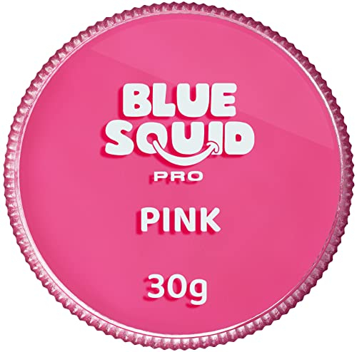 Blue Squid PRO Schminke Face Paint und Bodypaint - Klassische Rosa 30g, Hochwertige, professionelle, wasserbasierte Einzelbehälter, Face und Bodypaint Farbe für Erwachsene, Kinder, Fasching und SFX