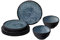 BRUNNER Campinggeschirr Set (12-teiliges Set) für 4 Personen - Midday Venetian - aus hochwertigem Stone Touch Melamin, rutschfest und langlebig