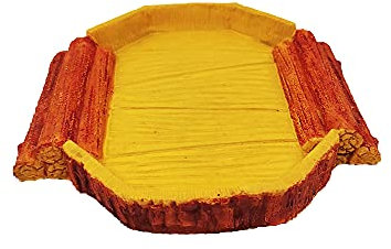 NA Reptile Water Bowl Resin Rock Reptile Water Tray Lizard Feeding Bowl for Pet Tortoise Chameleon Lizard