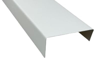 Handel Hoffmann Alu U-Profil, 90°, Länge 2 m, Material: Aluminium, weiß, RAL 9010, A=50 B=100 C=50 mm