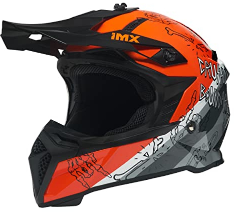 IMX RACING FMX-02 Offroad Motorradhelm 2 Größen EPS Emergency Abnehmbare Wangenpolster Verstellbares Visier Abnehmbares Innenfutter