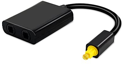 Metronic Toslink Verteiler (Glasfaser) auf 2 Toslink Stecker/Buchse