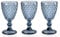 GIN-820489 Lot de 6 verres à eau 260 ml en verre bleu 17 cm