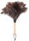 Plumeau pour la Maison, Plumeau en Plumes d'Autruche Réutilisable Antistatique avec Manche en Bois, Outil de Nettoyage Anti-Poussière - 13,4 Pouces