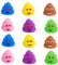 POPOYU 12PCS Caca Kawaii Mochi Squishy Toys,Mignon Animaux Squishy Anti Stress Enfant,Mini Squishies Soft Squeeze Jouet,Cadeau Halloween Noël Pâques Anniversaire Invites Pochette Surprise Enfant