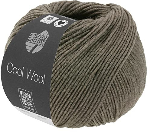 LANA GROSSA Cool Wool Melange | Extrafeine Merinowolle waschmaschinenfest und filzfrei | Handstrickgarn aus 100% Schurwolle (Merino extrafein) | 50g Wolle zum Stricken & Häkeln | 160m Garn FB 1422