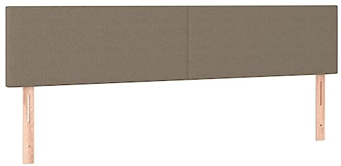 vidaXL Kopfteil Betthaupt Polsterkopfteil Bettkopfteil für Bett Bettgestell Bettrahmen Schlafzimmer Bettzubehör Taupe 160x5x78/88cm Stoff