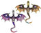 Luxylei Dragon Broche Broches 2 pièces Vintage Strass Volant Dragon Broche épinglette vêtements Chapeau Sac Accessoires pour Hommes Femmes