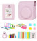 Berfea Protective Camera Case Compatible with Fujifilm Instax Mini 12 Instant Camera Accessories Kits Shoulder Bag with Book Album/Stickers/Colored Filter/Wall Decor Frame/Selfie Lens