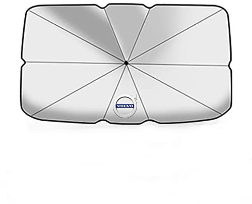 Coche Lunas Delanteras Parasoles para Volvo XC60 Auto Plegable Sombrilla Parasol Protector Sun Shades Windshield Cover Accesorios,SilverBlack