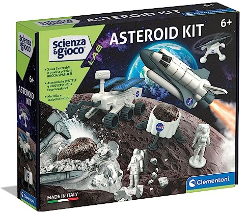 Clementoni Scienza e Gioco Lab - Asteroid Kit di Scavo Spaziale con Shuttle e Rover, Laboratorio Scientifico per Bambini dai 6+ Anni, Tema Spazio e Missioni NASA, Made in Italy, Lingua Italiana, 19359