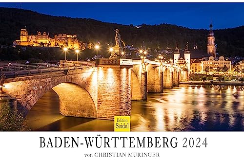 Edition Seidel Premium Kalender Baden-Württemberg 2024 Format DIN A3 Wandkalender Europa Deutschland Süddeutschland Konstanz Heidelberg Bodensee Taubertal Donau Christian Müringer