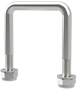 U-Bügelschraube M10 mit Stopmuttern Boot Sliphilfe Trailer verzinkt M10, LW=61, LH=80 mm