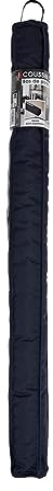 COGEX - Boudin de porte, coussin bas de porte - Boudin isolant Diamètre: 6.5 cm - Longueur: 80 cm - House: 100% polyester - Couleur: carré gris uni - Avec bande auto-agrippante & adhésif double face