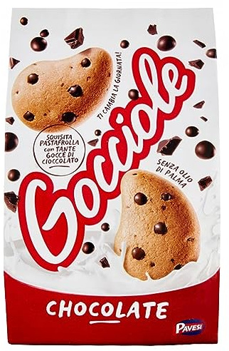 PAVESI Gocciole Chocolate - Kekse mit Schokoladenstückchen 500g (Gocciole, x1)