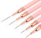 Lusofie 5 Stück Dünn Nageldesign Pinsel Nagel Liner Pinsel Set Fineliner Nailart Pinsel Detail Maniküre Pinsel Dünne Nagelpinsel Set für Gestreifte Linien Gel Malerei (7/9/11/15/25 mm)