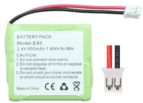 EFASO 2,4 Volt 650 mAh NIMH Akku kompatibel mit Telekom T-Com Sinus A201 Telefon Akku