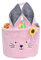 FZQBEY Osterkörbchen Osterhasen Korb, Osterkorb Kinder mit Henkel, Osterhasen Taschen, Osternester zum Befüllen, Körbchen Ostern, Oster Geschenktüten, Osterkörbe für Osterdeko Ostergeschenke (Rosa)