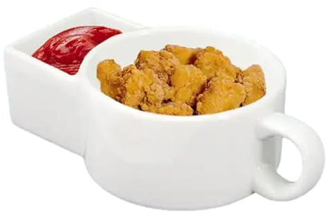 Sirseon Mug with Holder, Soup and Cracker Bowl, 2-in-1 Creative Cereal Bowl for Soup and Crackers - Soup and Sandwich Plate Breakfast Cup, Veggie Snack and Dip Cup for Biscuits and