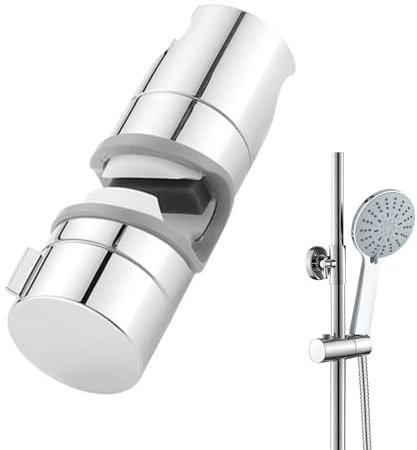 Shower Head Holder, 18-25 mm Adjustable Shower Head Holder, Detachable Shower Head Holder Replacement for Bathroom Shower Head Holders, Chrome Plated