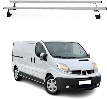 OMAC Dachträger für Nissan Primastar 2001-2014 Stahl 2 Stangen Silber | Heavy Duty Ausführung, Querträger, Grundträger