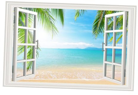 WHAMVOX Finestra Finta Da Parete Adesivo Murale Decorazione Casa Adesivo Rimovibile Per Finestre Porte Pareti Liscie