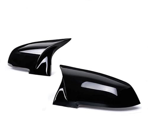 Rückspiegelgehäuse Abdeckungen Seitenspiegel 2 Stück Rückspiegel-Abdeckkappe Carbon Schwarz/Passend for BMW Serie 1 2 3 4 XM 220i 328i 420i F20 F21 F22 F23 F30 F32 F33 F36 X1 Schutzhülle für Spiegel